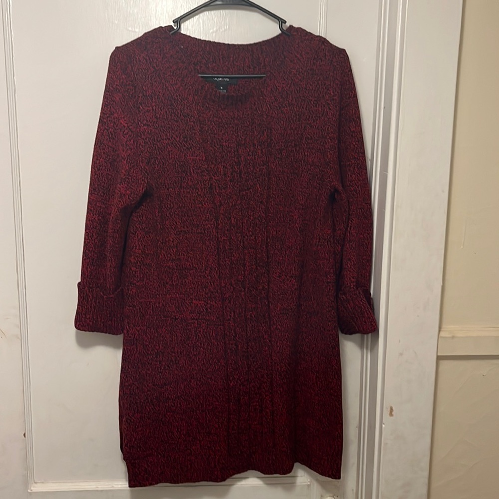 Long maroon sweater